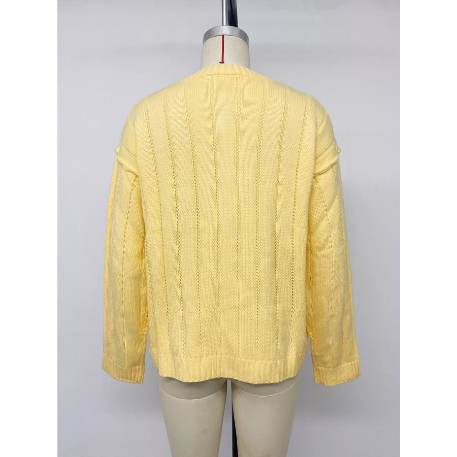 Button Up Dropped Shoulder Cardigan Apparel and Accessories
