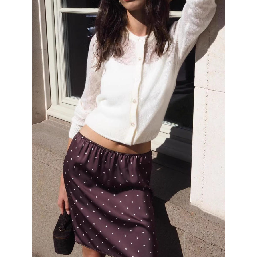 Button Up Long Sleeve Cardigan Apparel and Accessories