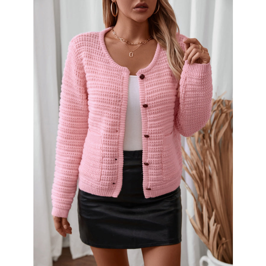 Button Up Long Sleeve Cardigan Apparel and Accessories