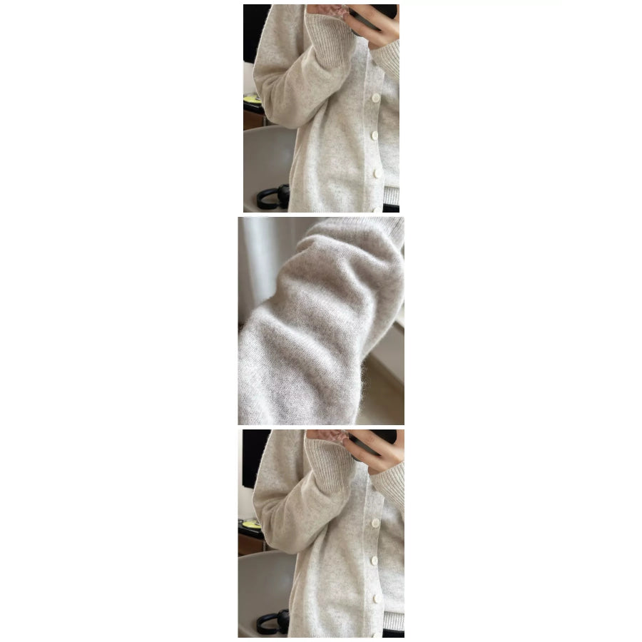 Button Up Long Sleeve Cardigan Apparel and Accessories