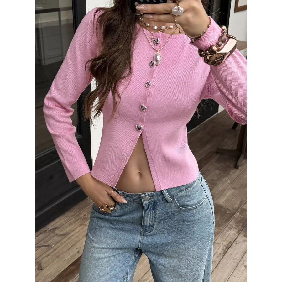 Button-Up Long Sleeve Cardigan Apparel and Accessories