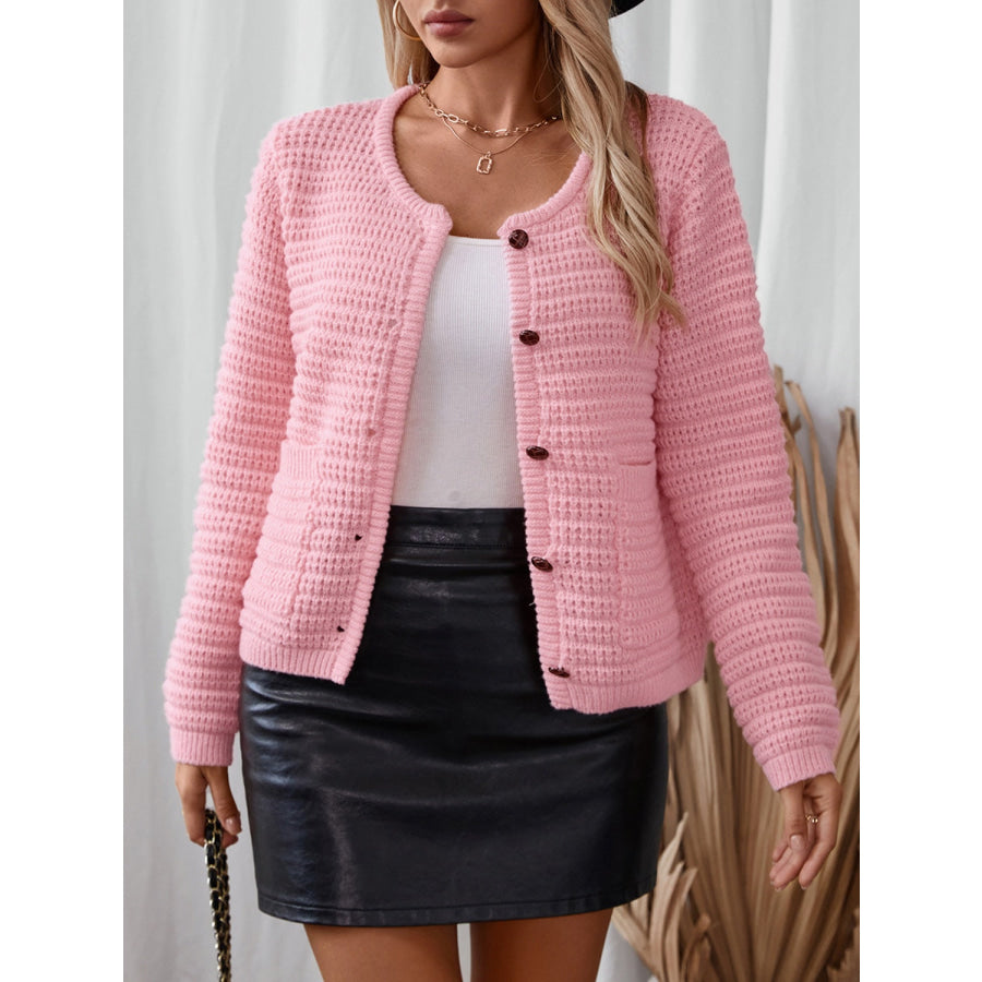 Button Up Long Sleeve Cardigan Apparel and Accessories