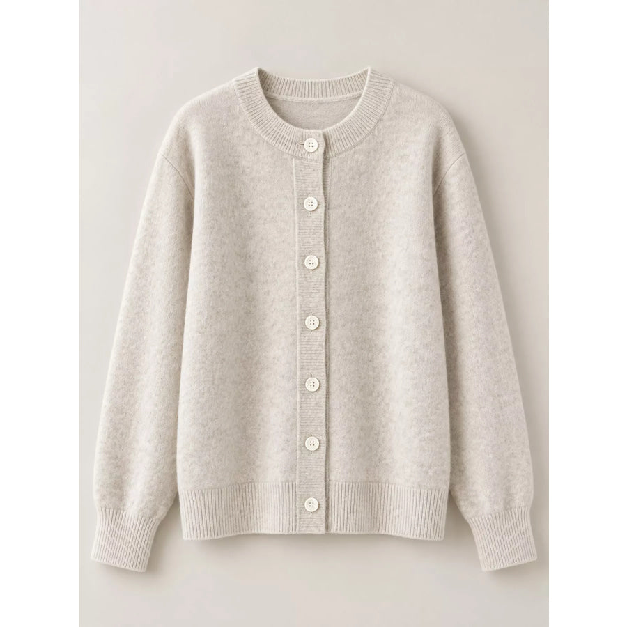 Button Up Long Sleeve Cardigan Apparel and Accessories