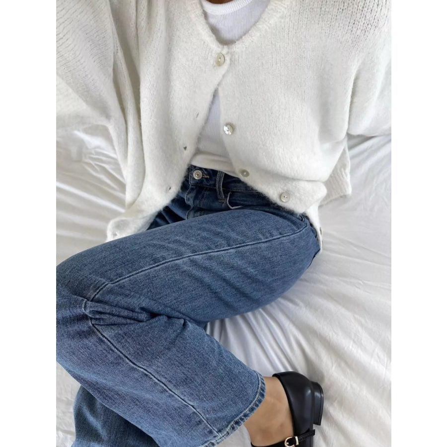 Button Up Long Sleeve Cardigan Apparel and Accessories