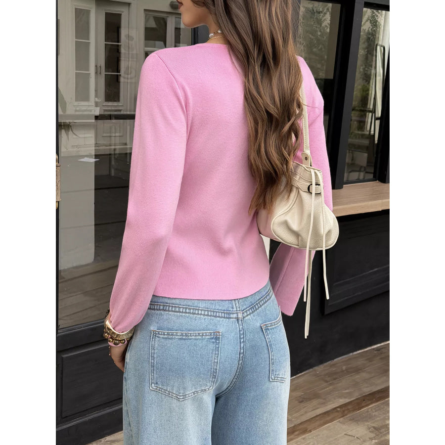 Button-Up Long Sleeve Cardigan Apparel and Accessories