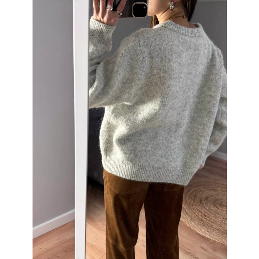 Button Up Long Sleeve Cardigan Apparel and Accessories