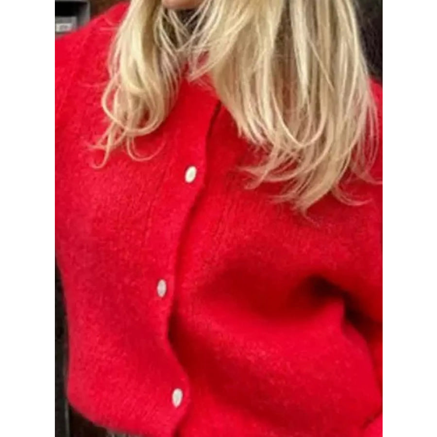 Button Up Long Sleeve Cardigan Apparel and Accessories