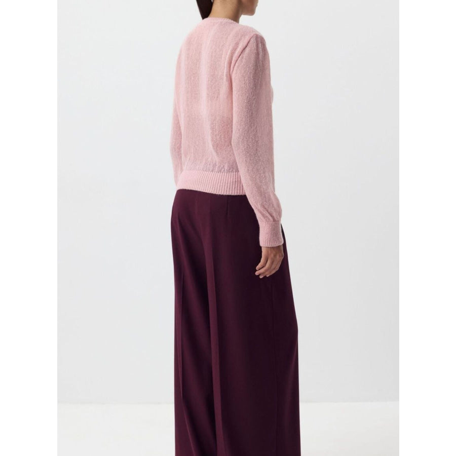 Button Up Long Sleeve Cardigan Apparel and Accessories