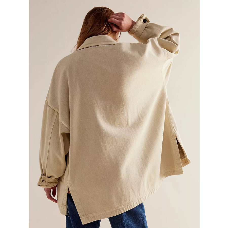 Button Up Long Sleeve Denim Jacket Apparel and Accessories