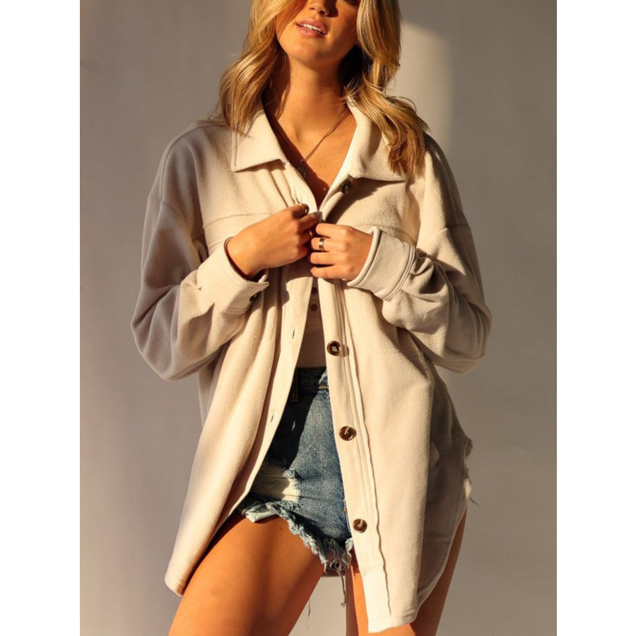 Button Up Long Sleeve Jacket Apparel and Accessories