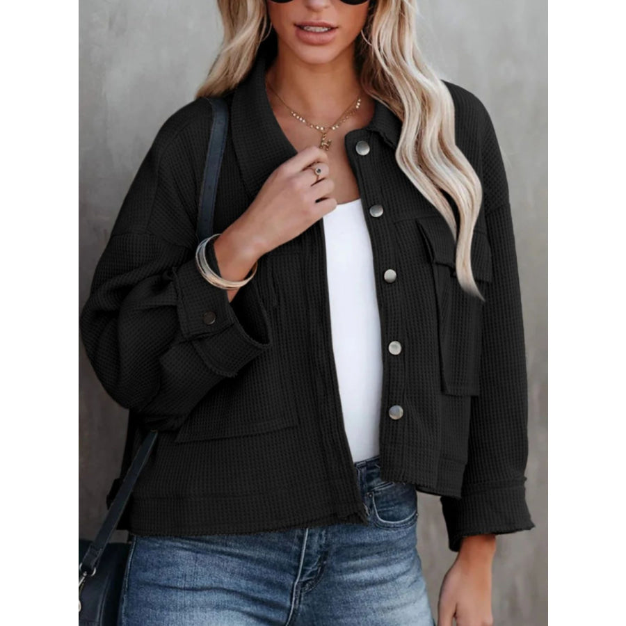 Button Up Long Sleeve Jacket Apparel and Accessories