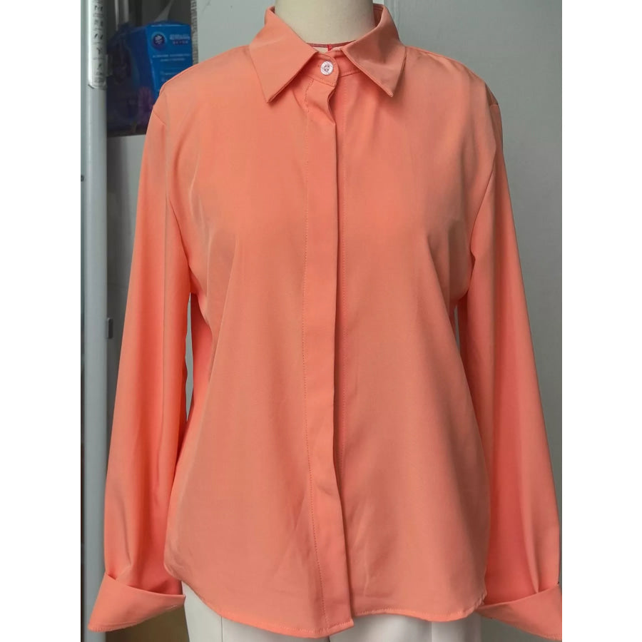 Button Up Long-Sleeve Shirt Apparel and Accessories