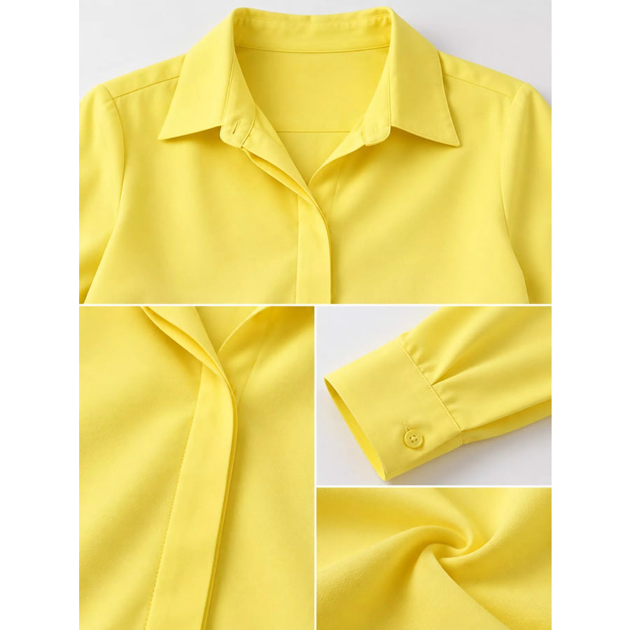 Button Up Long-Sleeve Shirt Apparel and Accessories