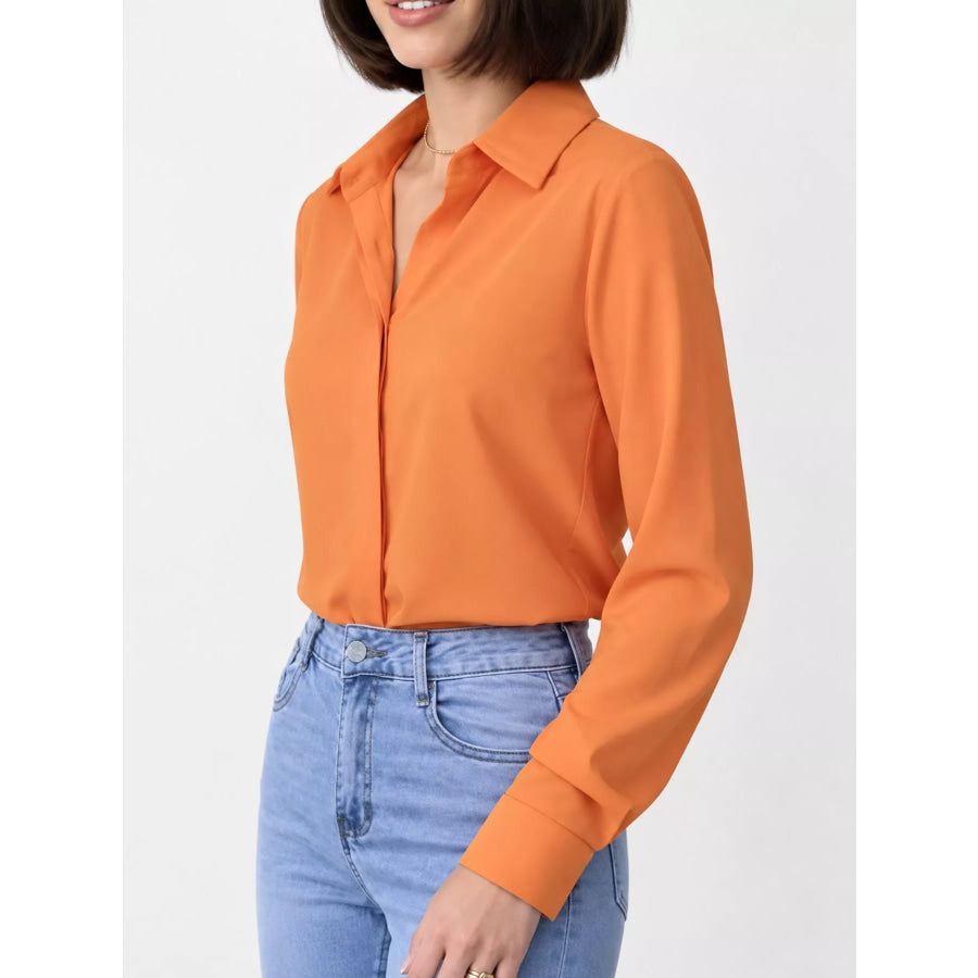 Button Up Long-Sleeve Shirt Apparel and Accessories