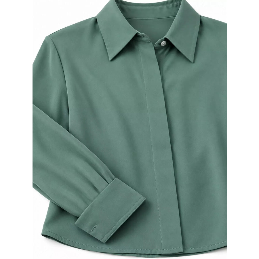 Button Up Long-Sleeve Shirt Apparel and Accessories
