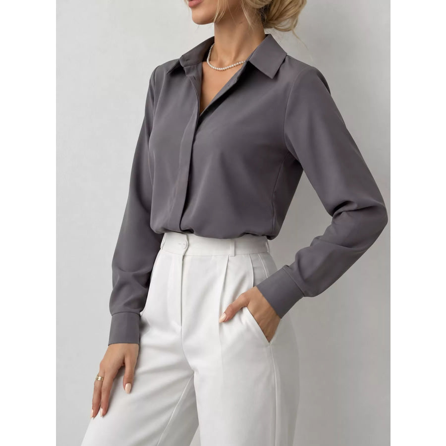 Button Up Long-Sleeve Shirt Apparel and Accessories