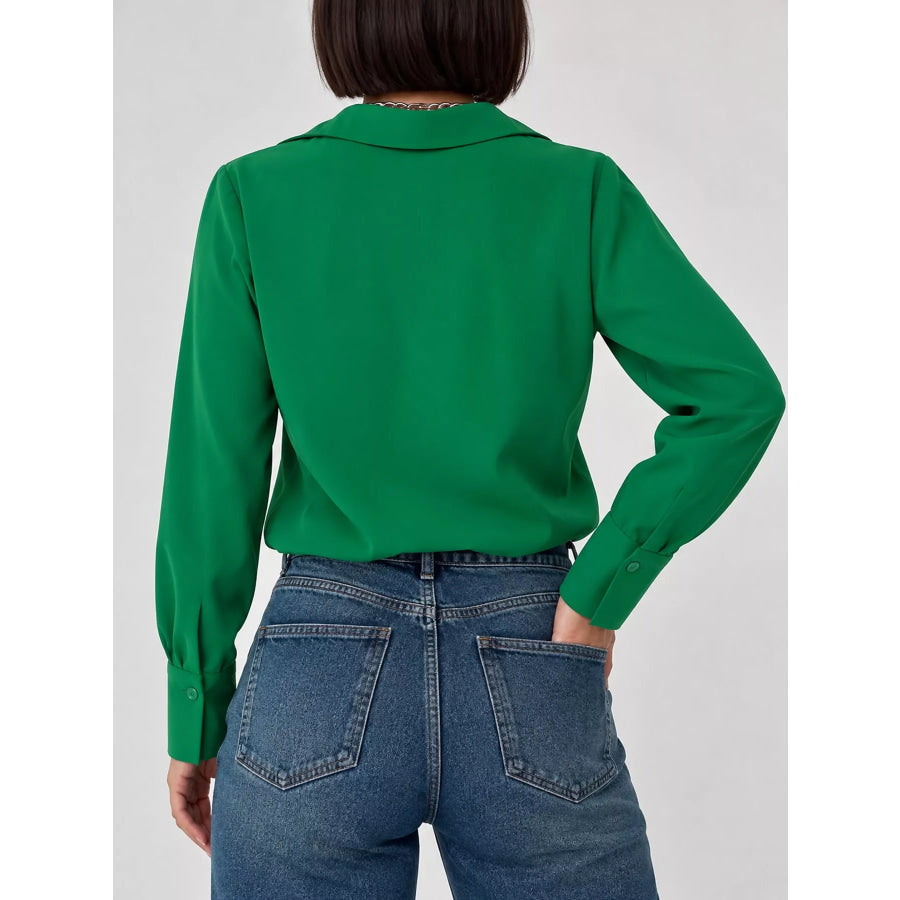 Button Up Long-Sleeve Shirt Apparel and Accessories