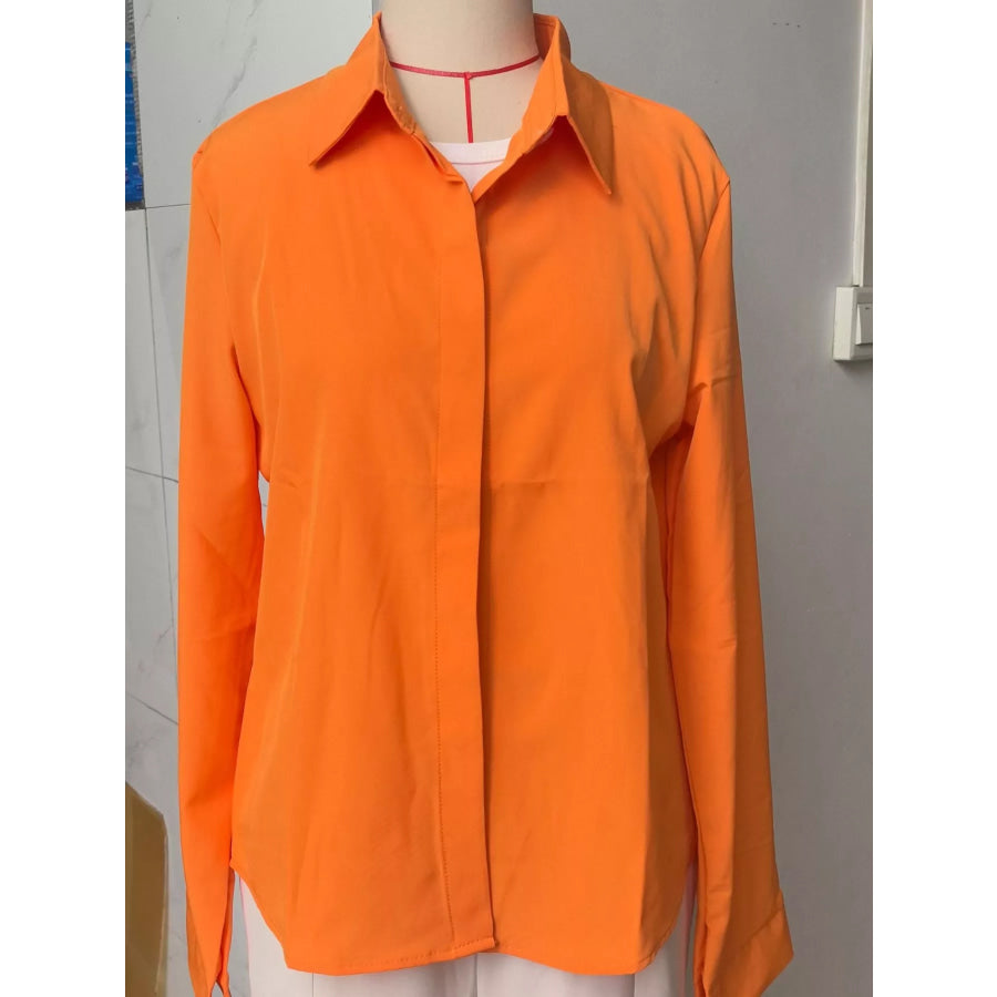 Button Up Long-Sleeve Shirt Apparel and Accessories