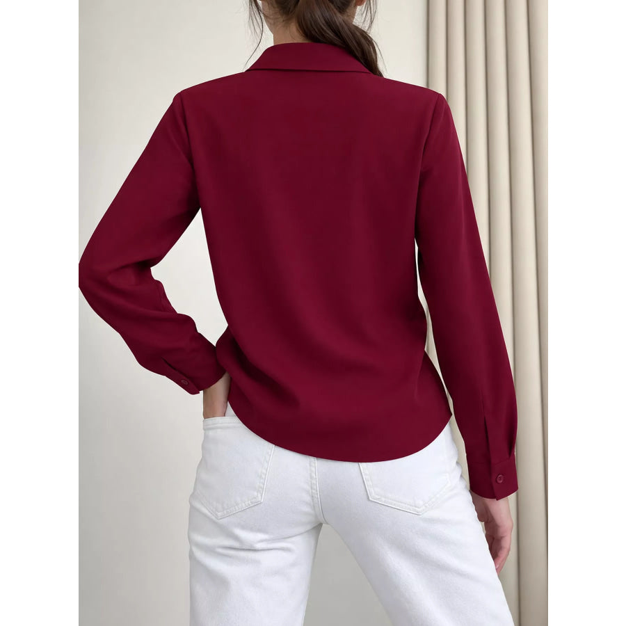 Button Up Long-Sleeve Shirt Apparel and Accessories