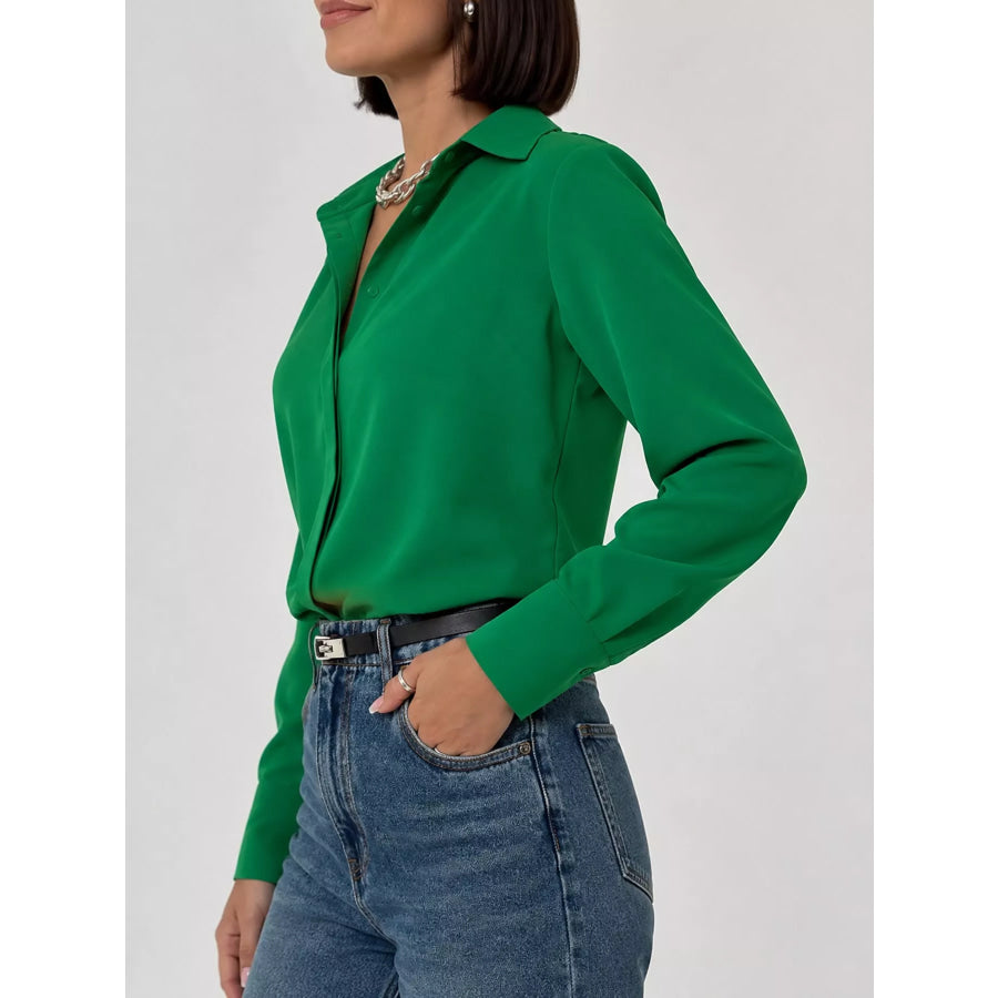 Button Up Long-Sleeve Shirt Apparel and Accessories