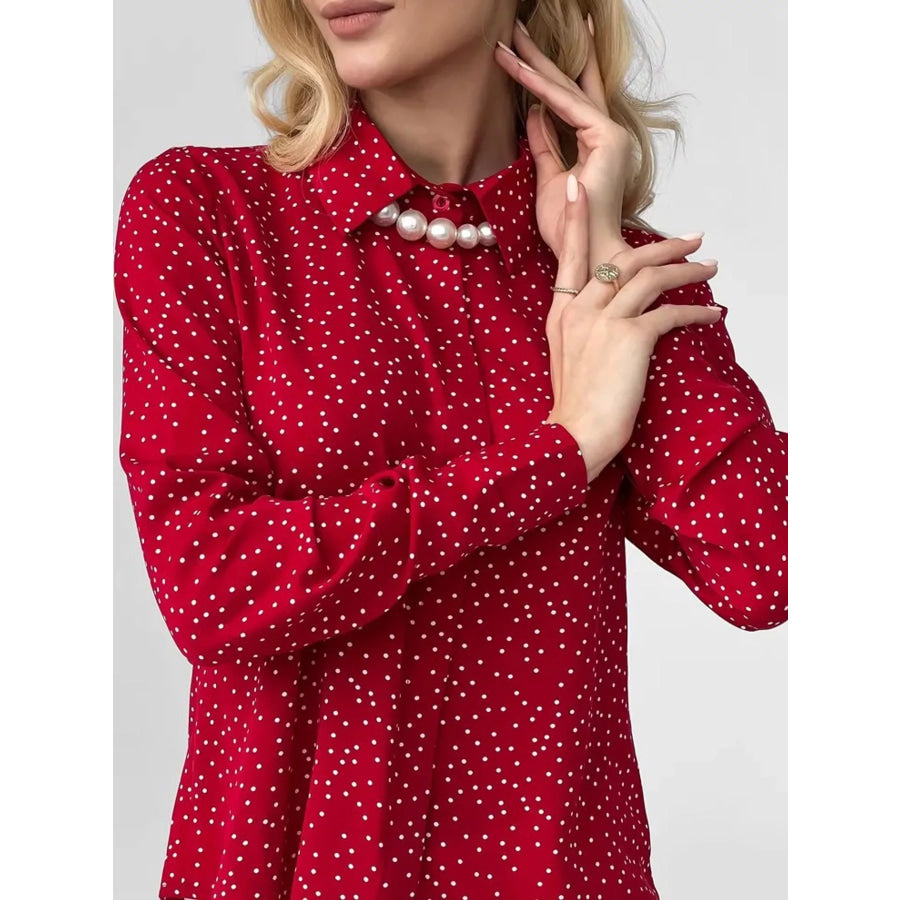Button Up Long-Sleeve Shirt Apparel and Accessories