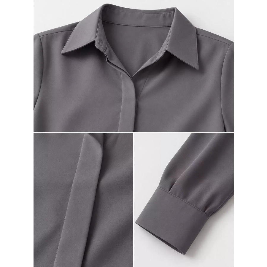 Button Up Long-Sleeve Shirt Apparel and Accessories