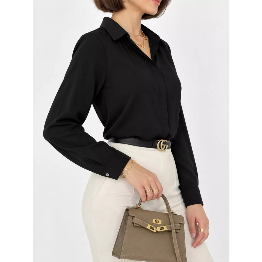 Button Up Long-Sleeve Shirt Apparel and Accessories