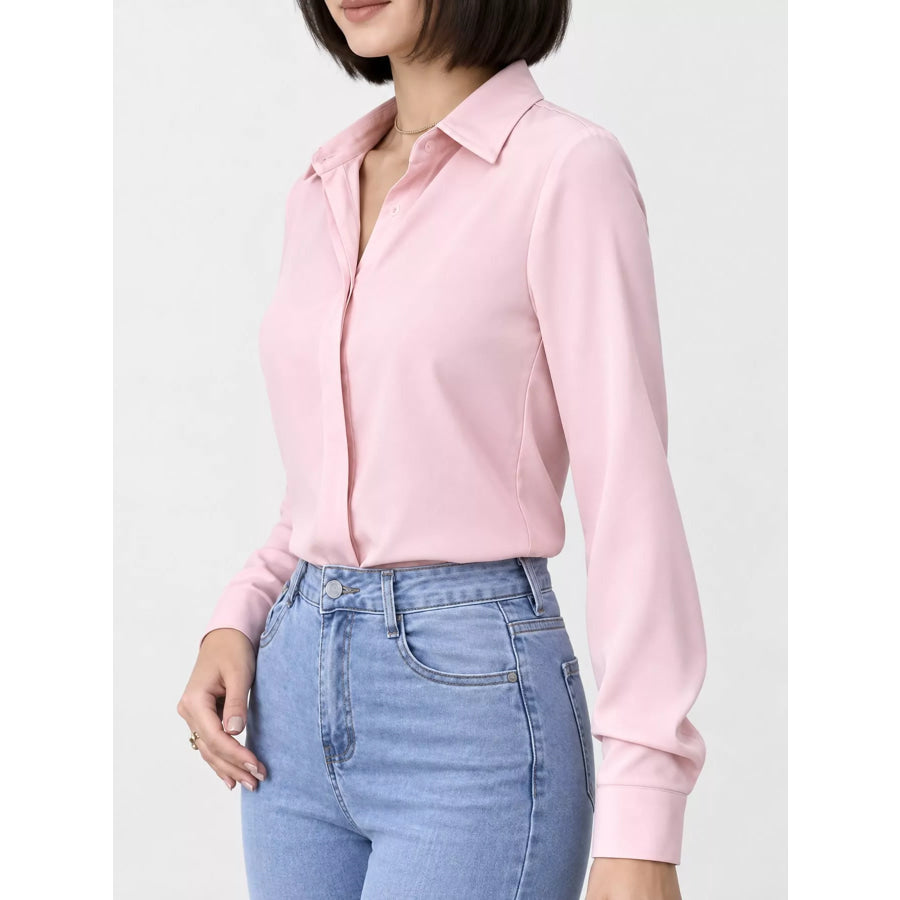 Button Up Long-Sleeve Shirt Apparel and Accessories