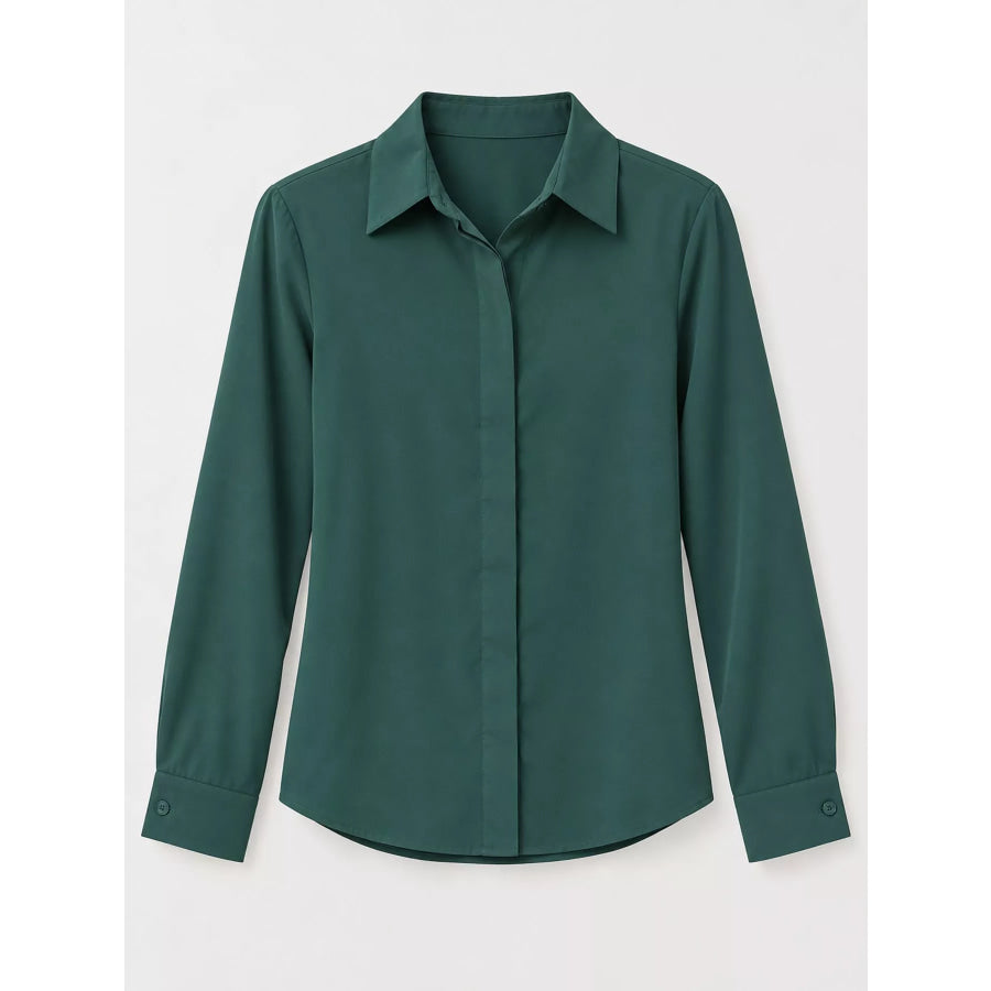 Button Up Long-Sleeve Shirt Apparel and Accessories
