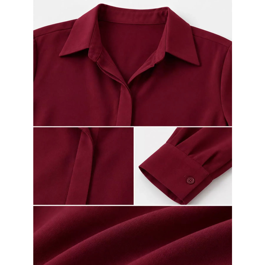 Button Up Long-Sleeve Shirt Apparel and Accessories