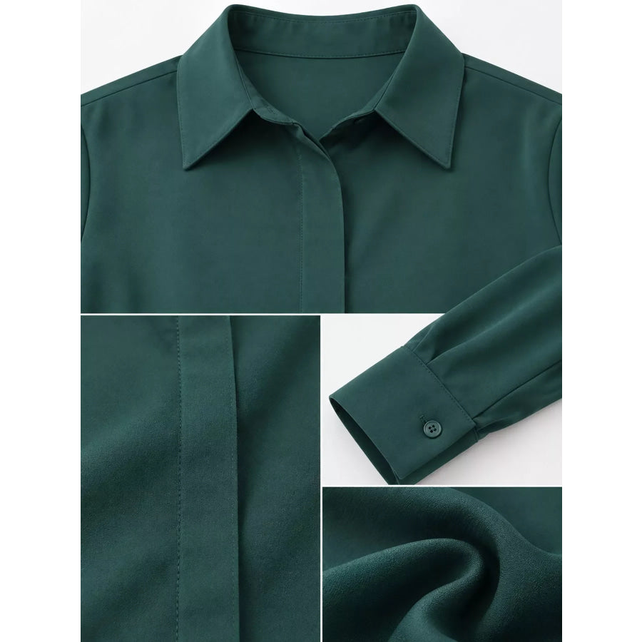 Button Up Long-Sleeve Shirt Apparel and Accessories