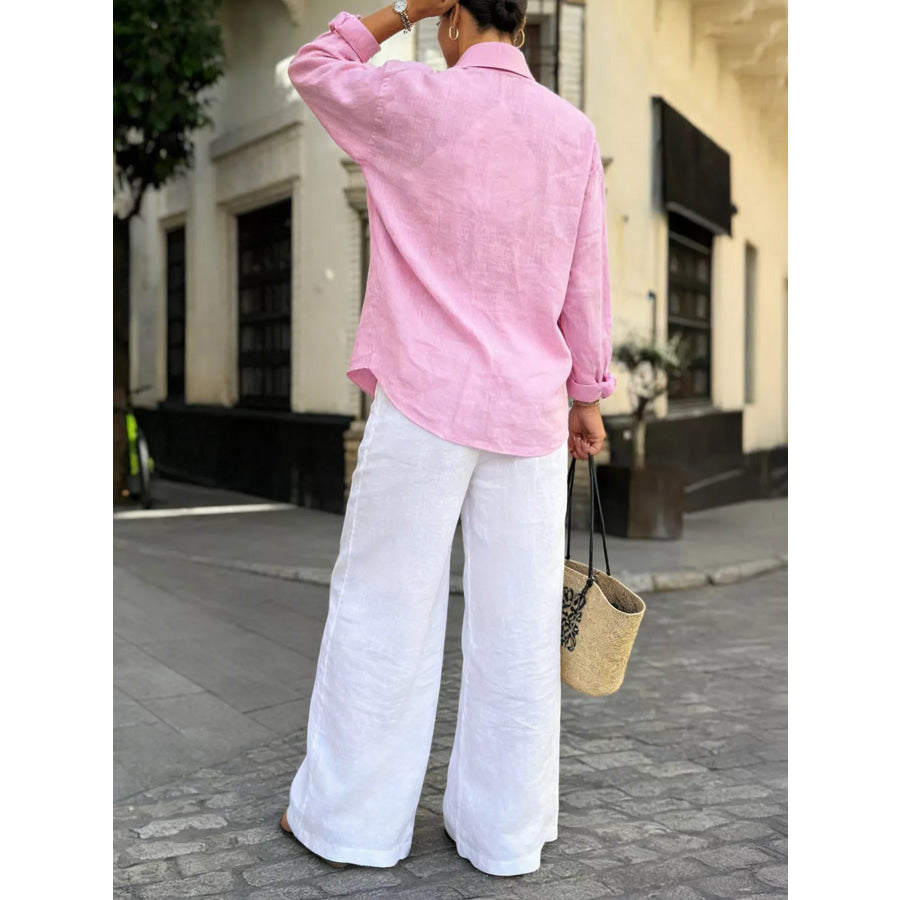 Button Up Long Sleeve Shirt Apparel and Accessories