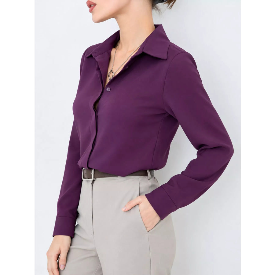 Button Up Long-Sleeve Shirt Apparel and Accessories