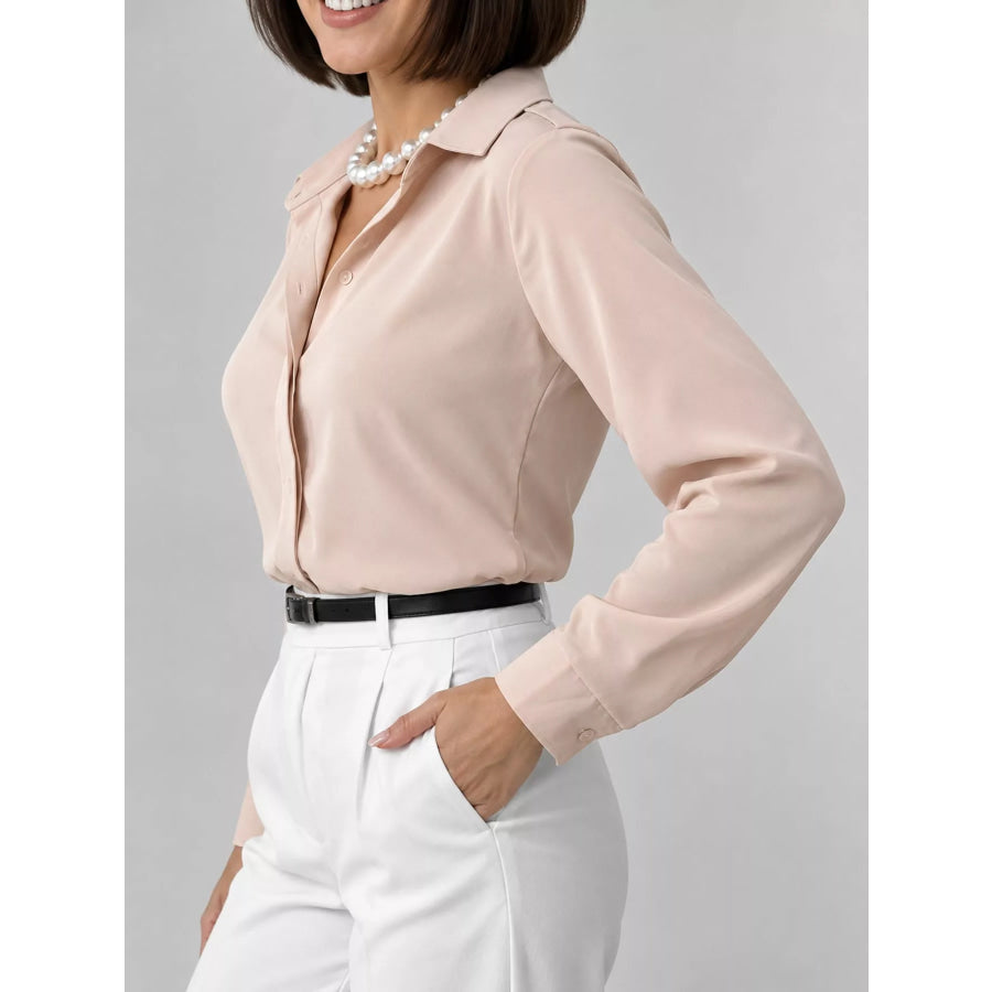 Button Up Long-Sleeve Shirt Apparel and Accessories