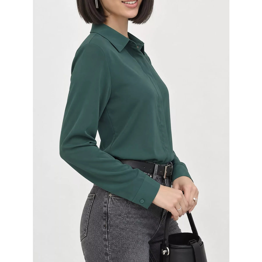 Button Up Long-Sleeve Shirt Apparel and Accessories