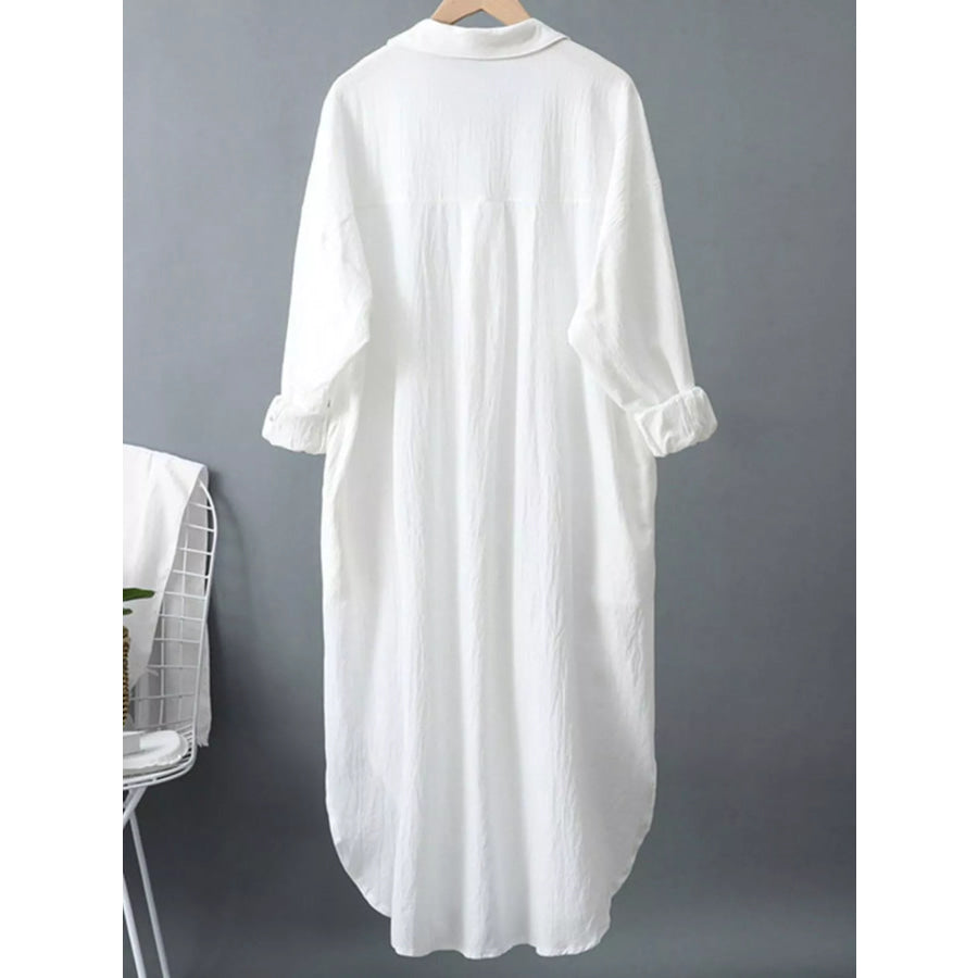 Button Up Long Sleeve Shirt Dress Apparel and Accessories