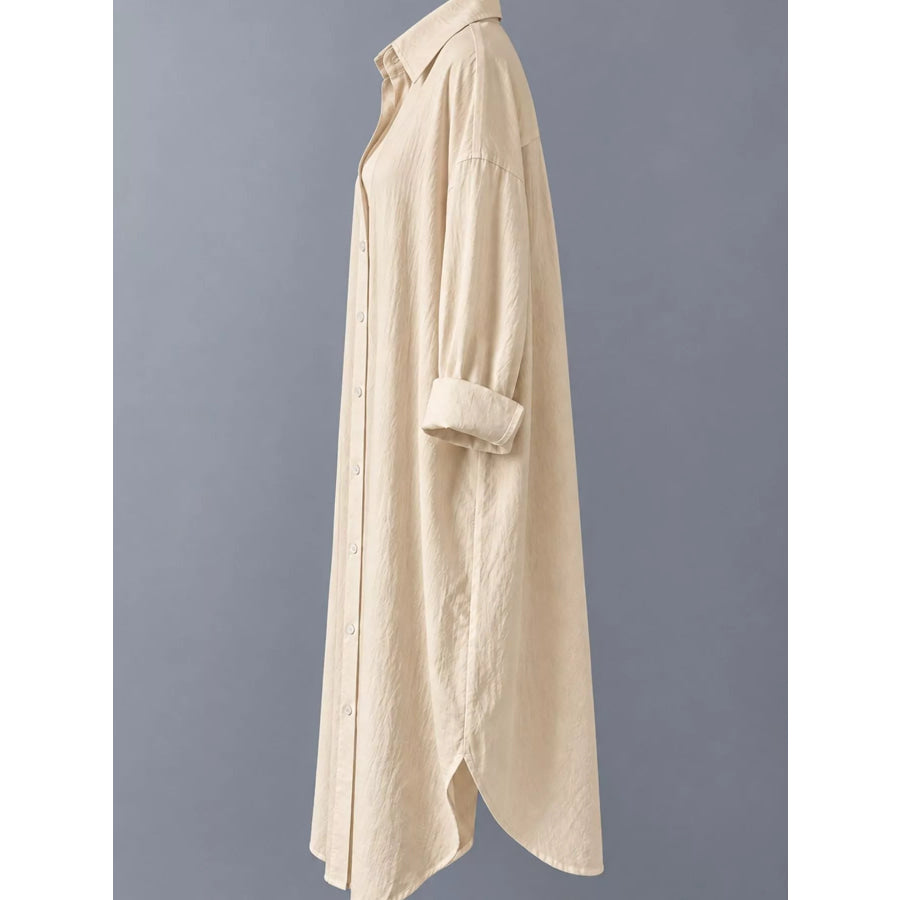 Button Up Long Sleeve Shirt Dress Apparel and Accessories