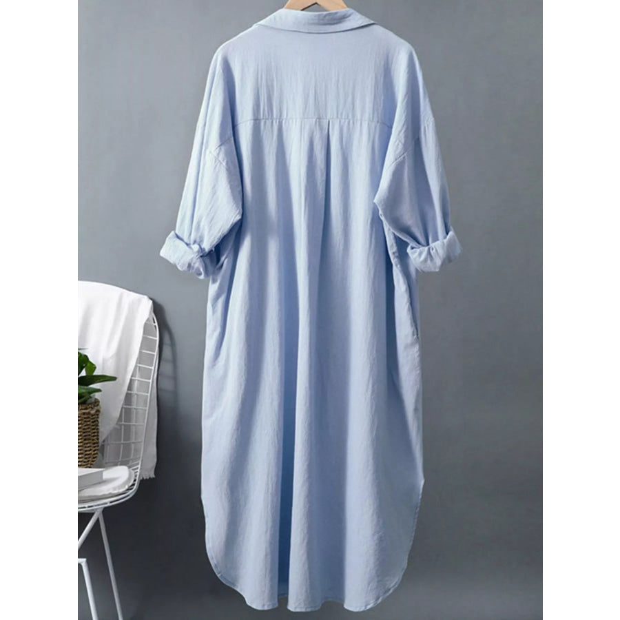 Button Up Long Sleeve Shirt Dress Apparel and Accessories