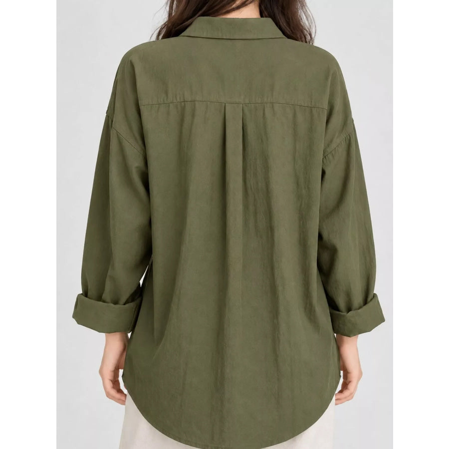 Button Up Long Sleeve Shirt Dress Apparel and Accessories