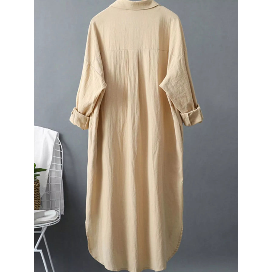 Button Up Long Sleeve Shirt Dress Apparel and Accessories