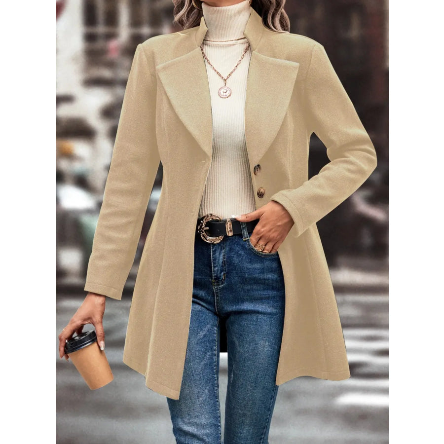 Button Up Longline Coat Apparel and Accessories