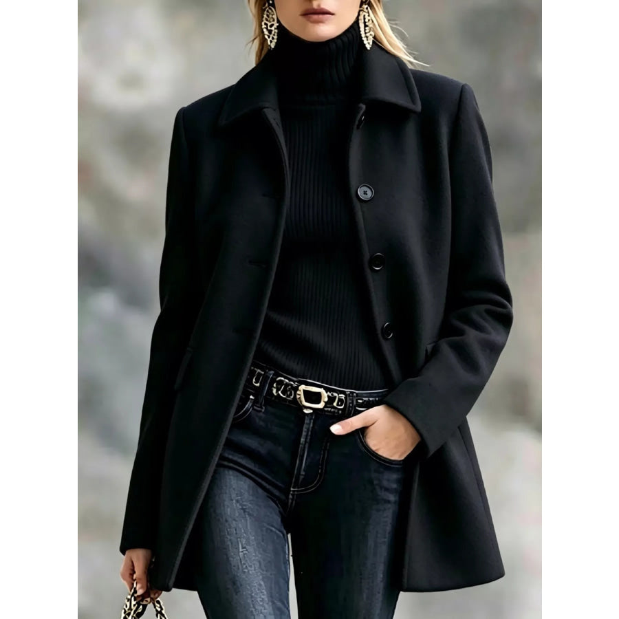 Button Up Longline Coat Apparel and Accessories