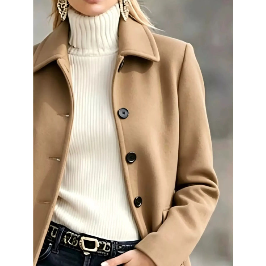 Button Up Longline Coat Apparel and Accessories