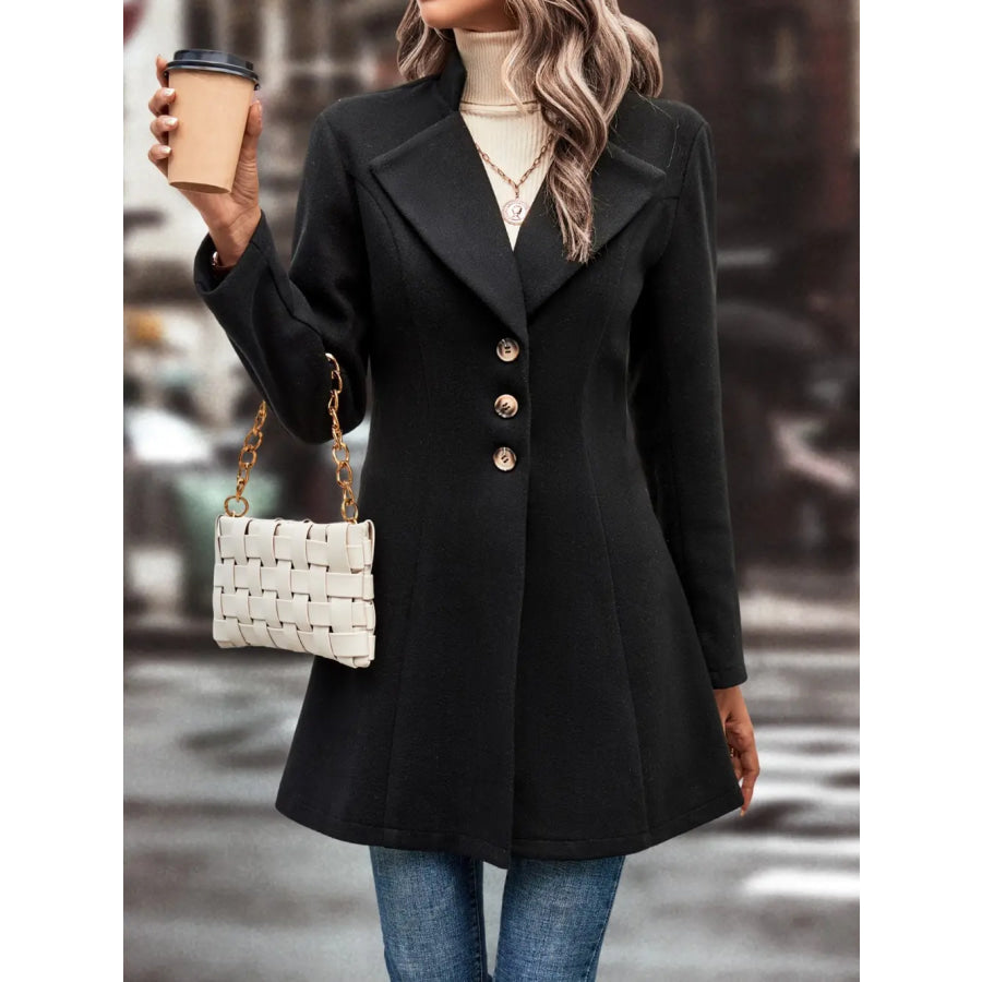 Button Up Longline Coat Apparel and Accessories