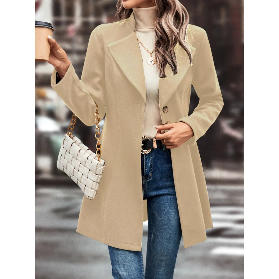 Button Up Longline Coat Apparel and Accessories