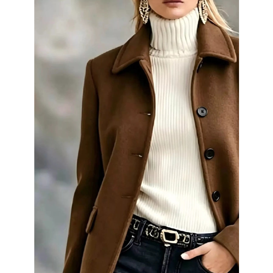 Button Up Longline Coat Apparel and Accessories