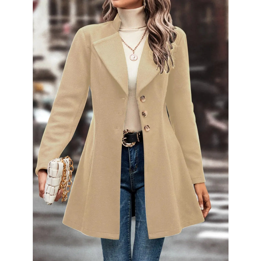 Button Up Longline Coat Apparel and Accessories