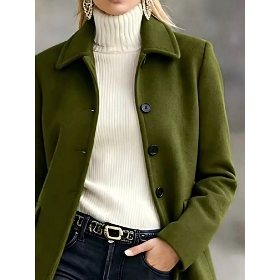 Button Up Longline Coat Apparel and Accessories