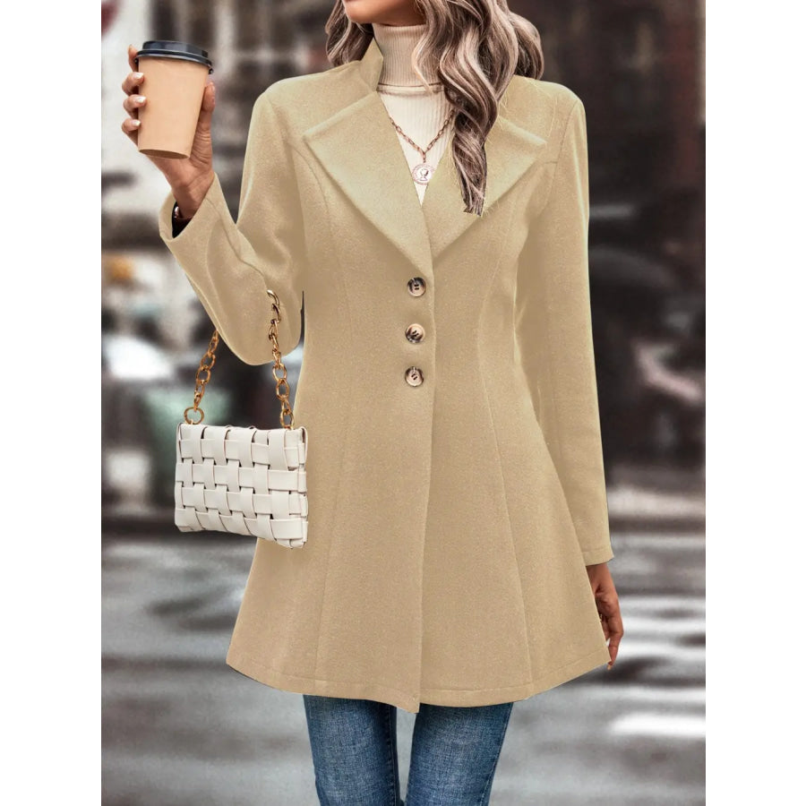 Button Up Longline Coat Apparel and Accessories