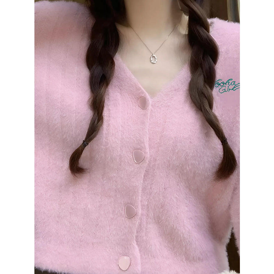 Button Up Ribbed Knit Cardigan Apparel and Accessories